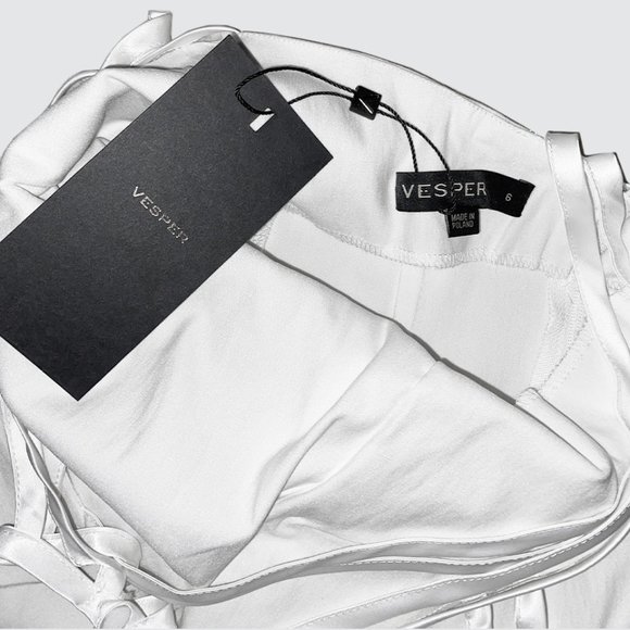 [NWT] ASOS - Vesper - Strappy Back Midi Dress - White - Picture 4 of 6